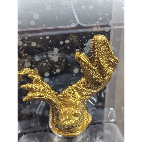 NEW Wild Eye Designs Raptor Wine Stopper Gold Dinosaur Velociraptor Figurine - Picture 6 of 8